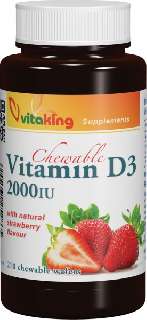 VITAKING D3-2000 VITAMIN 210 DB-OS DARABOS RÁGÓTABLETTA EPRES - 050501060