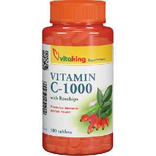 VITAKING C VITAMIN 1000MG 100 DARABOS TABLETTA CSIPKEBOGYÓVAL  - 050101015.10