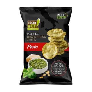 RICE UP TELJES KIŐRLÉSŰ BARNA RIZS CHIPS PESTO ÍZŰ 60GR (GLUTÉNMENTES) - 100606052.6