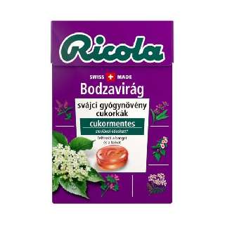 RICOLA BODZAVIRÁG GYÓGYNÖVÉNYES CUKORMENTES CUKORKA 40 GR - 100301027.4