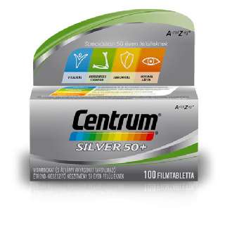 CENTRUM SILVER 50+ FILMTABLETTA 100 DARABOS - 050117010.SILVER