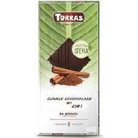 TORRAS STEVIA FAHÉJAS ÉTCSOKOLÁDÉ HOZZÁADOTT CUKOR NÉLKÜL 125 GR GM - 100606045.ÉTFAHÉJ