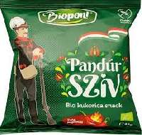 BIOPONT BIO KUKORICÁS SNACK PANDÚR SZÍV ERŐSPAPRIKÁS 45 GR GM - 100701023.17