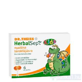 DR THEISS HERBAL SEPT KIDS NYALÓKA TOROKFÁJÁSRA 6 DARABOS - 050201038.TOROK