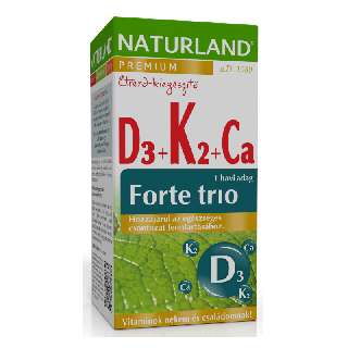 NATURLAND D3 + K2 + CA FORTE TRIO TBL. 30 DB-OS 1 HAVI ADAG - 050204002