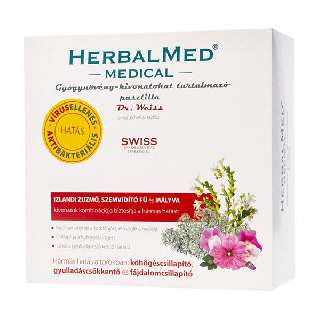 HERBALMED MEDICAL PASZTILLA 40 DB-OS KÖHÖGÉSCSILLAPÍTÓ GYULLADÁSCSÖKKENTŐ - 050140006.3